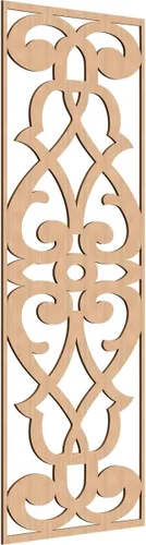 Vista 184 de 9 3/8"W x 24 3/8"H x 1/4"T Bellaire Decorativos Paneles de pared de madera calado, abedul