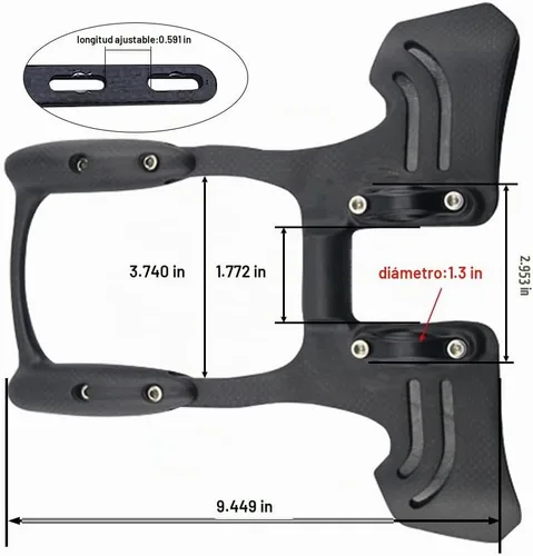 Vista 3 de Barras Aero de clip para bicicleta de carretera RXL SL Manillar ajustable TT Manillar de bicicleta Aero Barras TT Extensor de manillar