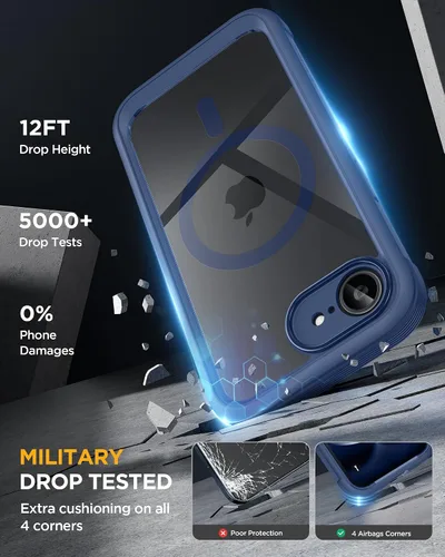 Vista 348 de Miracase Serie de vidrio para iPhone 11 de 6.1 pulgadas, funda protectora de cuerpo completo resistente mejorada con protector de pantalla de vidrio
