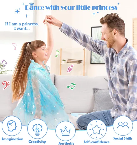 Vista 3 de BYHTTKIGM Ropa de princesa para niñas pequeñas, vestidos de princesa para niñas, juguetes de 3 a 8 años, regalos de Navidad y cumpleaños