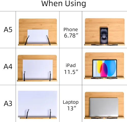 Vista 6 de Soporte de tableta extra grande para escritorio, soporte ajustable para tabletas de pantalla táctil