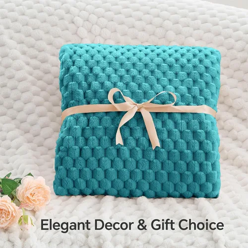 Vista 162 de BEDELITE Manta de forro polar para sofá y cama, manta decorativa de jacquard 3D de almendra, súper suave y acogedora, manta mullida cálida adecuada