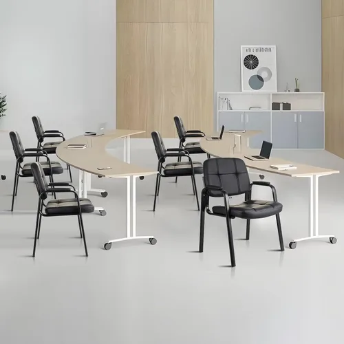 Vista 9 de CLATINA Silla de recepción de invitados, sillas de sala de conferencias, sillas de sala de espera con brazos acolchados, silla de escritorio sin