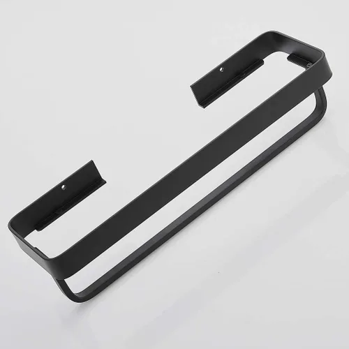 Vista 9 de Estante de vidrio templado para baño de 15.7 pulgadas con toallero, organizador de ducha de aluminio montado en la pared, gabinete de almacenamiento
