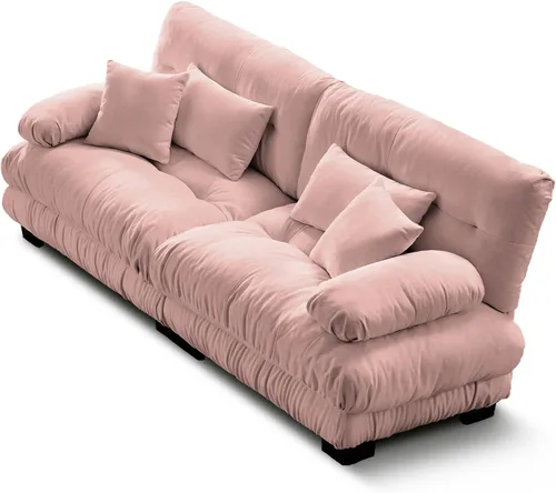 Vista 140 de Sofá Seccional Modular Extragrande de 93.7 pulgadas, Sofá de Dos Plazas Cloud Couch con Almohadas y Cojín Extra Grueso para Sala de Estar, Cine