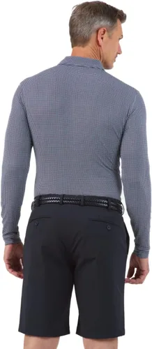 Vista 3 de IBKUL Polo de manga larga con protección solar UPF 50+ Icefil Cooling Tech Mini Check 95754 para hombre