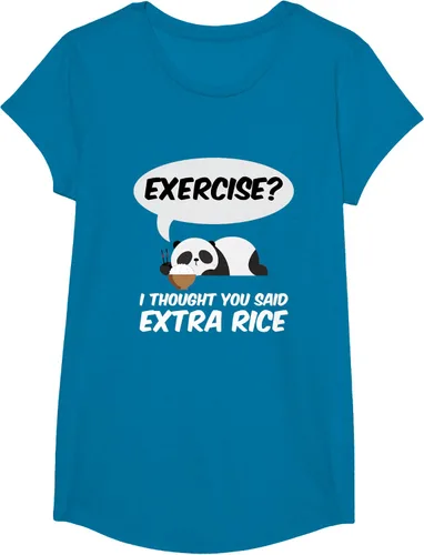 Vista 82 de ¿Ejercicio? I Thought You Said Extra Rice Panda Gift T-Shirt, Negro, S