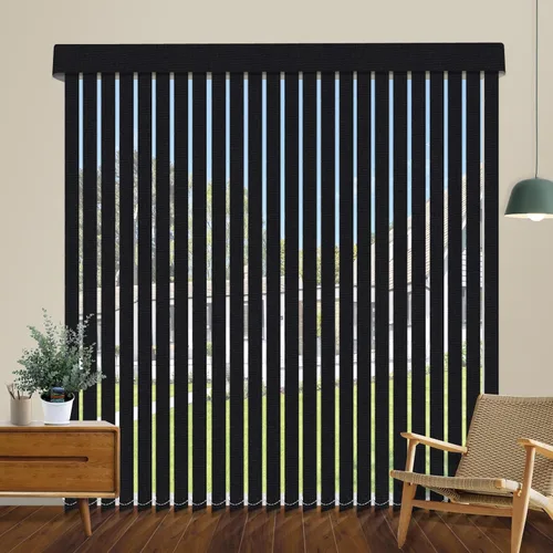 Vista 42 de Persianas verticales opacas sin cordón, persianas de tela con listones de 3.5 pulgadas, persianas verticales con protección UV, tamaño súper grande