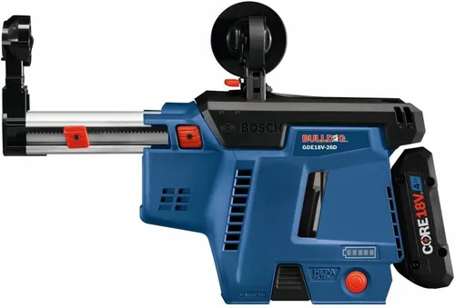 Vista 4 de BOSCH Kit extractor de polvo móvil GDE18V-26DB15 SDS-plus® Bulldog™ con (1) batería de alimentación avanzada CORE18V® de 4 Ah