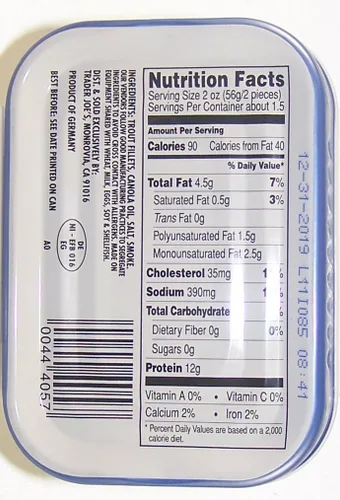 Vista 2 de Trader Joe's Farm - Trucha ahumada criada sin piel en aceite de canola - (paquete de 3)