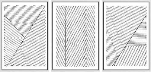 Vista 13 de SIGNWIN Framed Canvas Print Wall Art Set Duotone Pastel Grunge Polygons Abstract Geometric Illustrations Minimalism Modern Art Decorative Boho for