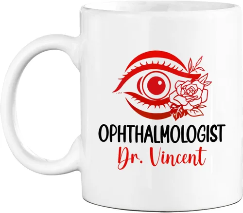 Vista 10 de Taza de café personalizada para oftalmólogo con texto en inglés "Thank You For Being An Awesome Oftalmologist", taza de café personalizada