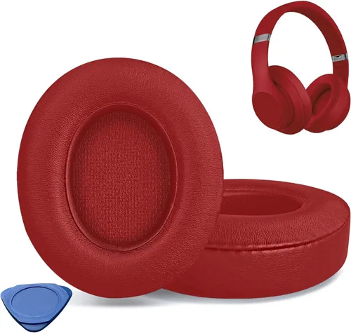 Vista 10 de Almohadillas de repuesto para auriculares Beats Studio 2 y Studio 3 con cable e inalámbricos, almohadillas con piel proteica más suave, espuma