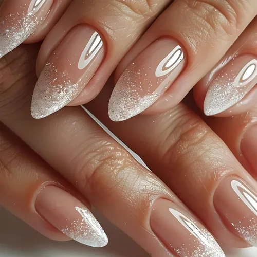 Vista 24 de Uñas postizas a presión marrón café, uñas postizas medianas de almendra, color sólido, cobertura completa, uñas postizas artificiales brillantes