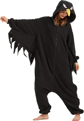 Vista 4 de Pijama de dinosaurio de pterosaurio para adultos, cosplay de Navidad y Halloween