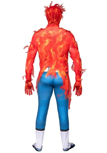 Vista 4 de Disfraz de Hombre Antorcha Humana de Los Cuatro Fantásticos para Hombre Multicolor