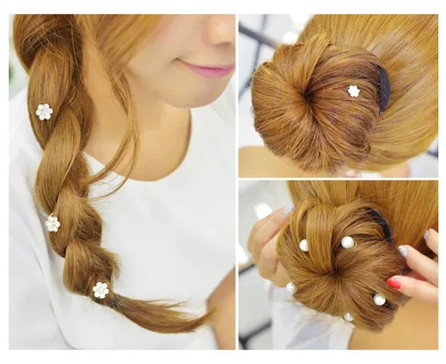 Vista 6 de inSowni Paquete de 40 peines laterales para el pelo de boda para novias+horquillas en forma de U, piezas de joyería con diamantes de imitación