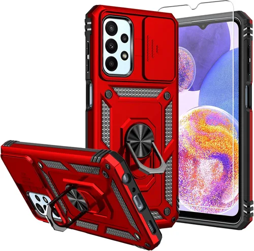 Vista 7 de Funda protectora para Galaxy A23 5G, con protectores de pantalla y funda para cámara, grado militar, 16 pies. Funda a prueba de caídas con función