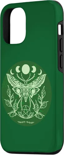 Vista 2 de Funda para iPhone 15 Celtic Wicca Ostara Oculta Moon Moth