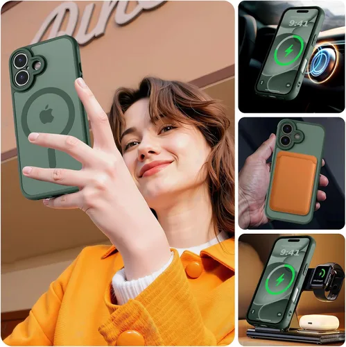 Vista 664 de MOCCA - Funda magnética resistente para iPhone XR de 6.1 pulgadas, compatible con MagSafe, funda con protección contra caídas de grado militar