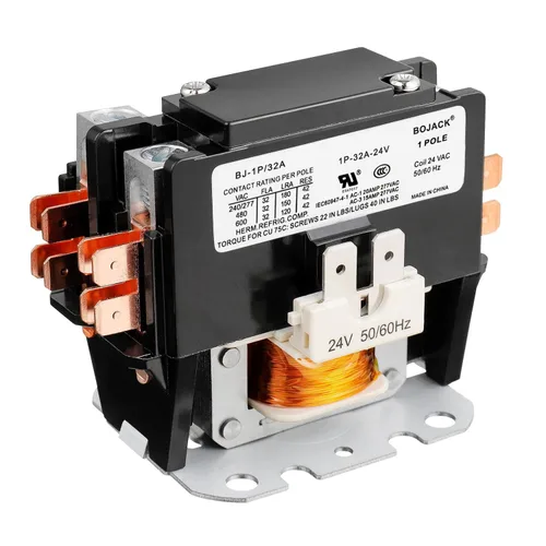 Vista 7 de BOJACK Contactor de CA de propósito definido de 1 polo, bobina FLA 25 A, 24 VCA. Contactor para compresor de condensador de aire acondicionado