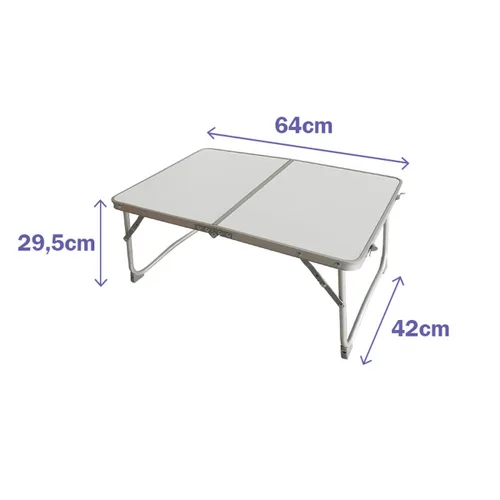 Vista 5 de Marbueno Mesa Plegable Aluminio D13 Surtida Camping y Playa 64X42X29,5 cm 10440