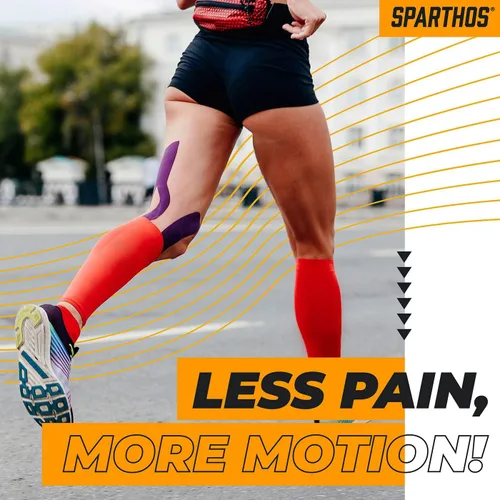 Vista 7 de Kinesiology tape spartan tape apoyo perfecto para athletic kinesiología, Rollo de velcro, recuperación y fisioterapia guía. Uncut rollo de 115 pies
