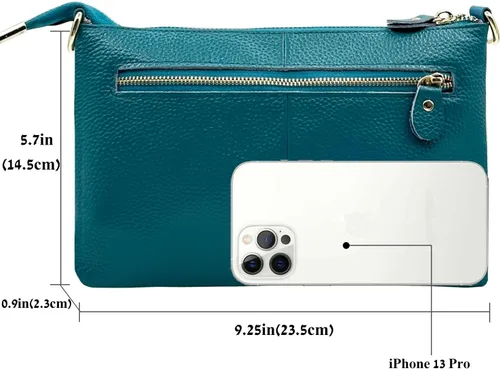 Vista 3 de Beurlike Cartera de cuero para mujer, bolso cruzado pequeño para teléfono