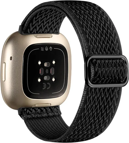 Vista 21 de Maledan Banda de Repuesto para Correas Fitbit Sense Hombres Mujeres, Correa de Reloj Elástica de Nylon Transpirable Suave para Versa 3/Versa 4