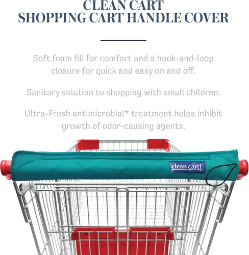 Vista 3 de Clean Cart Funda segura para mango de carrito de compras, colores brillantes, paquete de 3