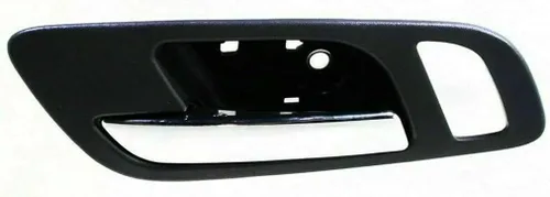 Vista 3 de Para GMC Sierra 2500 HD manija de puerta interior delantera, lado del conductor, bisel negro con palanca cromada (2007-2014) Recorte: SLT