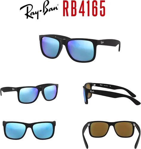 Vista 7 de Ray-Ban Justin RB4165F Square Asian Fit Low Bridge Sunglasses for Men +BUNDLE with ACCESSORY EYEWEAR KIT