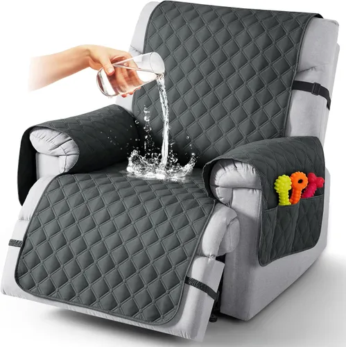 Vista 62 de TAOCOCO Fundas reclinables 100% impermeables, con correas para las piernas, funda de sofá reclinable reversible para silla reclinable, protector
