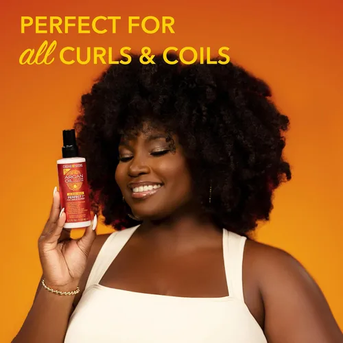 Vista 3 de Creme of Nature Aceite de Argán Perfecto Tratamiento 7 en 1 para cabello rizado, anti-frizz, protección contra el calor y brillo exótico, regalo