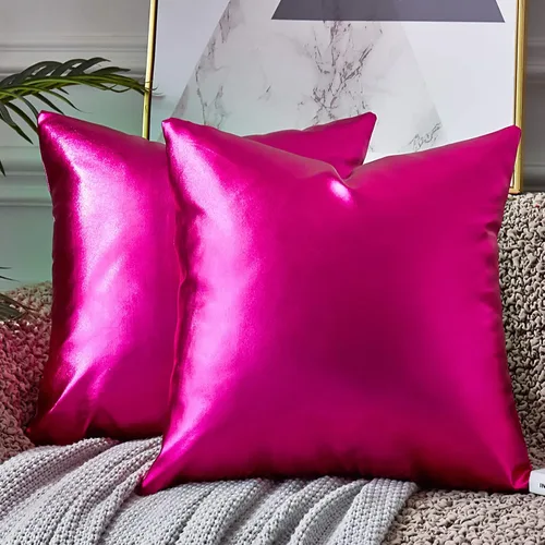 Vista 10 de EUCIOR Almohada Decorativa, Fundas de Almohada de Oro 16x16, Fundas de Almohada Decorativas Modernas Metálicas Brillantes, Fundas de Almohada