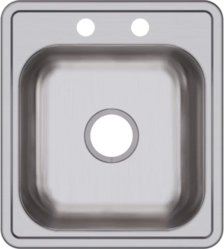 Vista 17 de Elkay D11515 Dayton Fregadero de Cocina de Acero Inoxidable de 15" con Instalación Empotrada de Una Sola Cubeta - 1 Orificio para Grifo