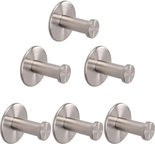 Vista 11 de Ganchos para toallas de baño, paquete de 4 ganchos autoadhesivos para abrigos, resistentes sin perforaciones, gancho para bata, colgador de ropa