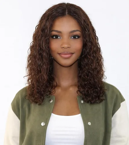 Vista 24 de Peluca de cabello humano rizado profundo de 12 pulgadas para mujeres negras, color natural Glueless T Part HD Curls Lace Front Wigs, Pre-Plucked