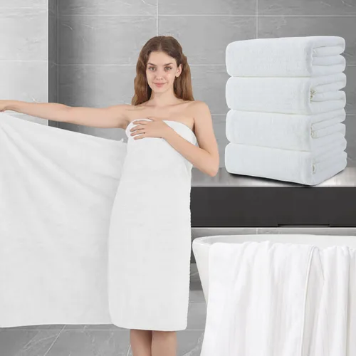 Vista 28 de Juego de toallas de baño de 8 piezas 2 toallas de baño grandes de gran tamaño, 2 toallas de mano y 4 paños Juego de toallas de baño ultrasuaves