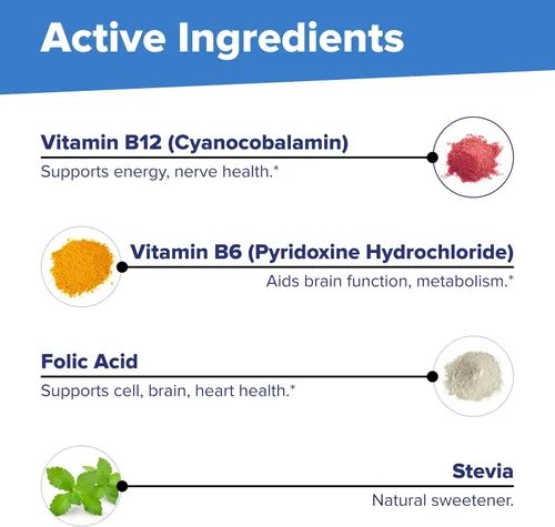 Vista 7 de Superior Source Tableta multivitamínica de ácido fólico B12/B6, 1000 mcg/2 mg/800 mcg, 60