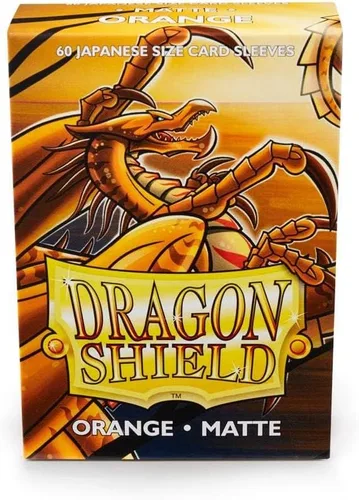 Vista 4 de Dragon Shield - Paquete de 10 fundas para tarjetas de 60 unidades color naranja japonés mate