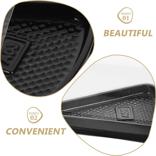 Vista 5 de KICHOUSE 10 piezas de caja de mousse triangular de plástico con tapa transparente, recipiente de pastel reutilizable de grado alimenticio