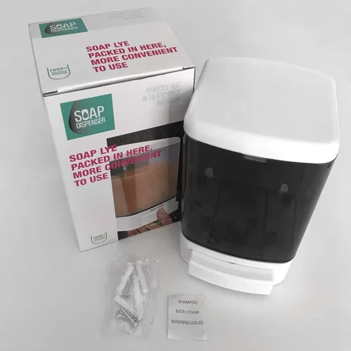Vista 7 de Dispensador manual de jabón 33.8oz / 1000ml para cocina, baño, montado en pared, dispensador de jabón comercial para contenedores líquidos, champú