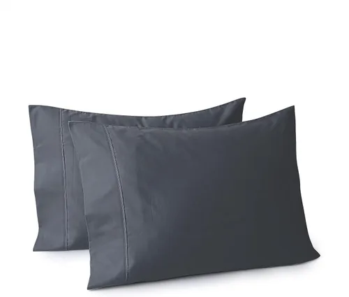 Vista 60 de Juego de 2 fundas de almohada 100% de algodón egipcio, fundas de almohada refrescantes de 400 hilos, fundas de almohada suaves y transpirables