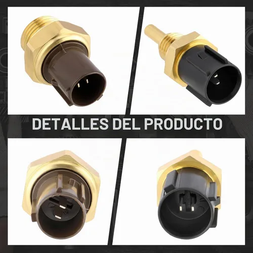 Vista 3 de Sensor de temperatura del refrigerante con conector de sensor de temperatura del refrigerante compatible con Honda Civic Compatible con Isuzu Oasis