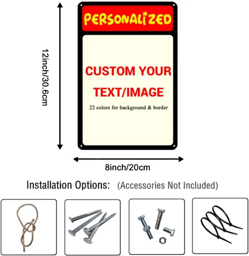 Vista 2 de Letreros de carretera personalizados personalizados, de metal con nombre/texto/imagen, divertidos letreros de calle para decoración del hogar