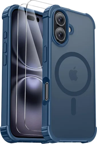 Vista 13 de Funda para iPhone Air [compatible con MagSafe] [2 protectores de pantalla] [prueba de caídas de grado militar] Funda magnética resistente