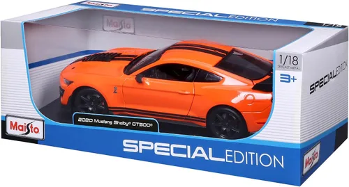 Vista 8 de Maisto - Modelo a escala 1/18 compatible con Mustang Shelby GT500 2020 (naranja)