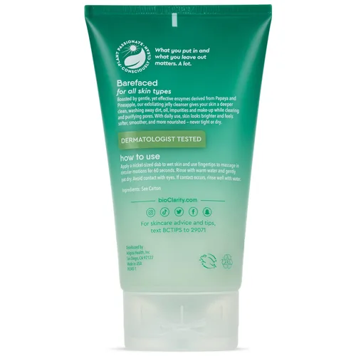 Vista 7 de BioClarity Limpiador exfoliante de gelatina, exfoliante suave con piña y papaya, 100% vegano, libre de crueldad, adecuado para todo