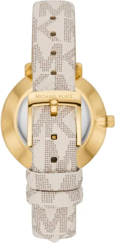 Vista 3 de Michael Kors Mini reloj Pyper de dos manos de acero inoxidable para mujer, Vainilla, Reloj de cuarzo